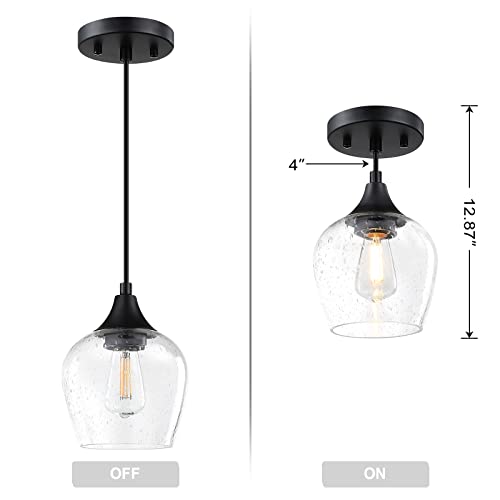 Dolaimy House 3 Pack Mini Black Pendant Light