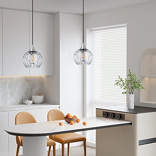 3 Pack Modern Farmhouse Pendant Lights Brushed Nickel