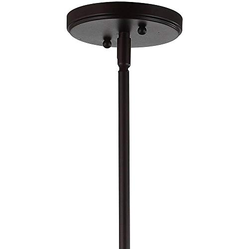 Glass/Metal LED Pendant Light, Dimmable, Farmhouse Style