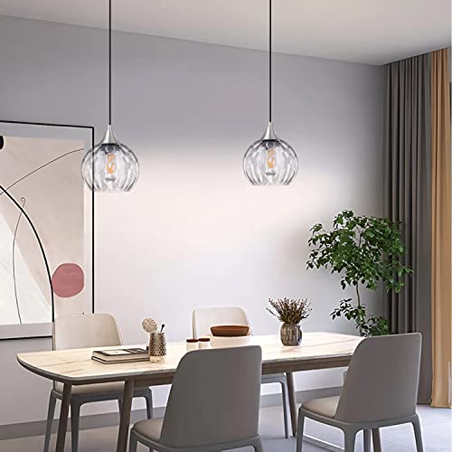 3 Pack Modern Farmhouse Pendant Lights Brushed Nickel