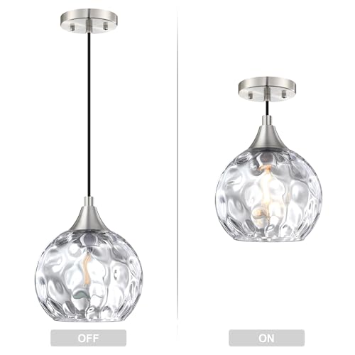 3 Pack Modern Farmhouse Pendant Lights Brushed Nickel