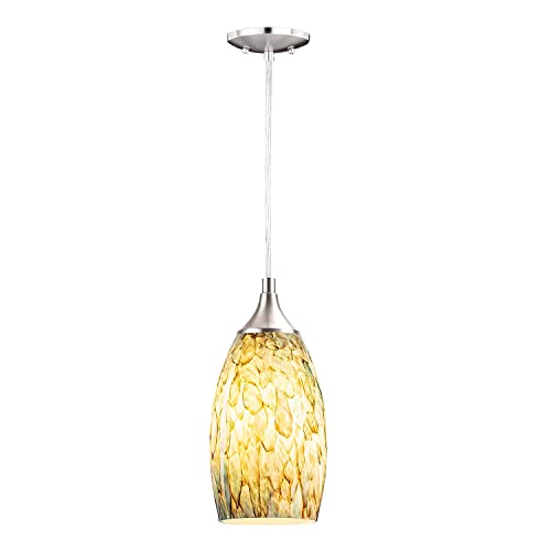 Handcrafted Art Glass Pendant Light for Kitchen Island