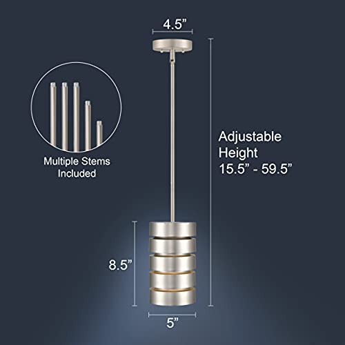 Linea di Liara Macchione Brushed Steel Pendant Light