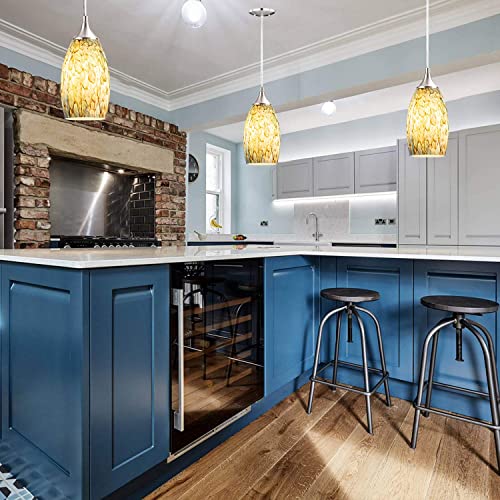 Handcrafted Art Glass Pendant Light for Kitchen Island