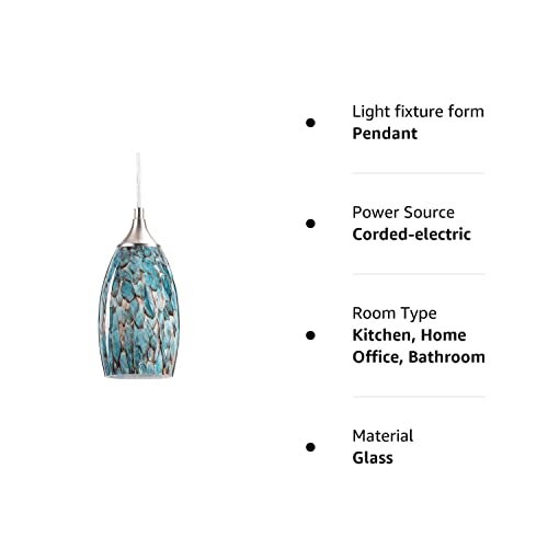 Handcrafted Art Glass Pendant Light for Kitchen Island