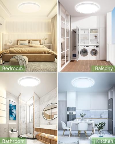 6-Pack 12" LED Flush Mount Ceiling Light Fixture