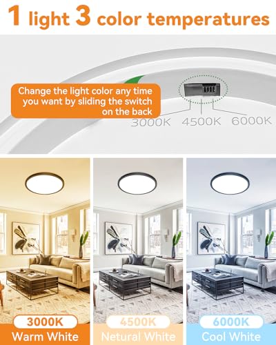 LED Flush Mount Ceiling Light Fixture, Ultra Slim