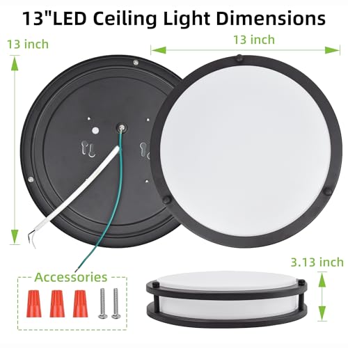 Adjustable 13 inch LED Ceiling Light Fixture, Dimmable