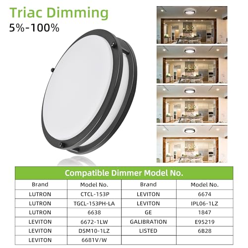 Adjustable 13 inch LED Ceiling Light Fixture, Dimmable