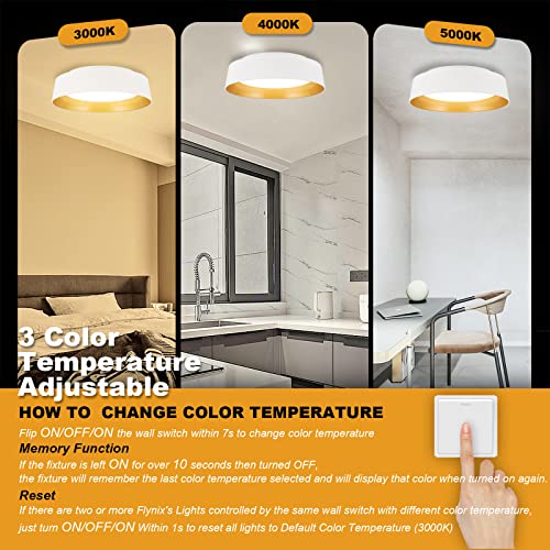 12.5 Inch LED Flush Mount Ceiling Light, 26W, 3 Color Options