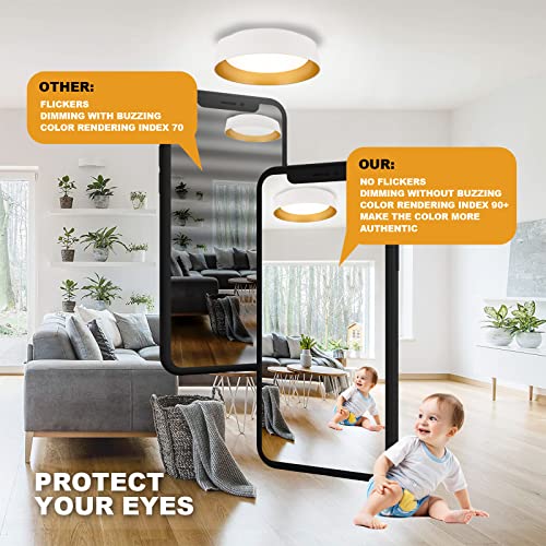 12.5 Inch LED Flush Mount Ceiling Light, 26W, 3 Color Options