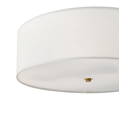 2-Light Flush Mount Ceiling Light - Matte Brass