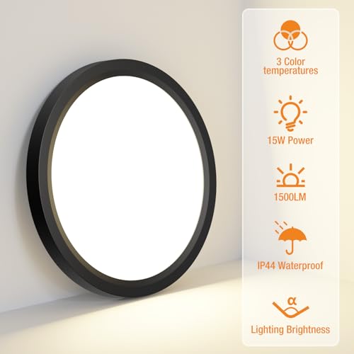 8-Pack LED Ceiling Light Fixture, Modern Kitchen Lamp Black