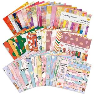 Fresh Vintage 6"x6" Scrapbooking Paper Pack - 72 Sheets