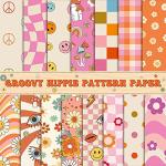 Haooryx 60PCS Retro Boho Floral Scrapbook Paper