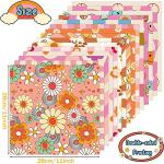 Haooryx 60PCS Retro Boho Floral Scrapbook Paper