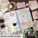 Vintage Scrapbook Paper Kit with Flowers Stickers