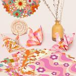 Haooryx 60PCS Retro Boho Floral Scrapbook Paper