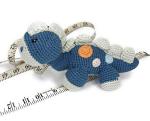 Pebble | Handmade Dinosaur - Blue | Organic Cotton | Crochet | Fair Trade | Pretend | Imaginative Play | Stegosaurus | Machine Washable