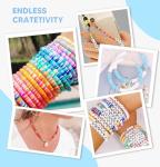 Dowsabel Clay Beads Bracelet Making Kit for Beginner, 4000Pcs Preppy Clay Beads for Bracelet Jewelry Making, Friendship Bracelets DIY Arts and Crafts Gifts for Kids Age 6-12
