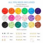 Dowsabel Clay Beads Bracelet Making Kit for Beginner, 4000Pcs Preppy Clay Beads for Bracelet Jewelry Making, Friendship Bracelets DIY Arts and Crafts Gifts for Kids Age 6-12