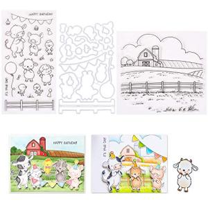 Farm Metal Cutting Dies and Transparent Stamps