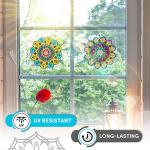 Hula Home Stained Glass Mandala Art Kit - DIY Window Clings with Markers, 10 Suncatchers - Perfect Hobby for Adults, Kids, Teens & Seniors - Ideal Gift for Beginners, Women & Elderly