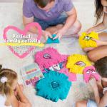 EDUMAN Unicorn Tuck N' Tying Fleece Blanket Kits | DIY Crafts for Girls Ages 6+ | Arts & Craft Gifts Ideas for Kids | No Sewing Required Quilts | Creative Handicraft Tying Knots Toys for Girls