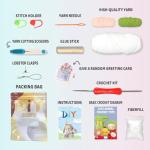YAMAXIN Crochet Kit for Beginners-Rabbit Flower Animal Easy Learn to Starter Amigurumi Knitting Kit and Yarn Craft Kits for Adults DIY with Step-by-Step Video Tutorials