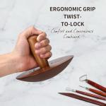 BKALEME Pottery Molds| Superior Walnut Tone Pottery Tools & Clay Tools | 4.5", 5.5", 6.5" Triad Clay Molds for Creating Bowls & Plates | Ceramic Top Forms Molds & Mud Tools for Expanded Creativity