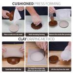 BKALEME Pottery Molds| Superior Walnut Tone Pottery Tools & Clay Tools | 4.5", 5.5", 6.5" Triad Clay Molds for Creating Bowls & Plates | Ceramic Top Forms Molds & Mud Tools for Expanded Creativity