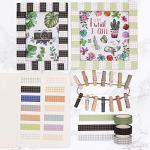 Decorative Grid Washi Tape Set for Scrapbooking and Crafts