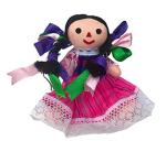 ALKIMIA INC Mexican Handmade Traditional Maria Lele Rag Doll - 7 inches - Pink