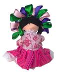 ALKIMIA INC Mexican Handmade Traditional Maria Lele Rag Doll - 7 inches - Pink