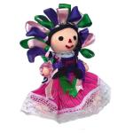 ALKIMIA INC Mexican Handmade Traditional Maria Lele Rag Doll - 7 inches - Pink