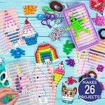 Made By Me Ultimate Bead Pets, Includes Over 1600 Beads, Carabiner Clips, Design Templates, Storage Cases, Create Your Own Backpack Keychain Kit, DIY Keychain Kit, Bead Art Crafts for Kids & Beginners