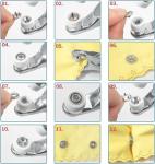 Minestylish 100 Sets Metal Snaps Buttons with Fastener Pliers Press Tool Kit Perfect for DIY Crafts Clothes Hats and Sewing, Snap Button Fasteners Kit for Clothing(Colorful / 400 PCS)