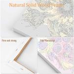 ARTMYRUI Paint by Number for Adults Framed Canvas,DIY Arts and Crafts for Adults Beginner with Wooden Easel,Paint Brushes,Acrylic Paint Set for Home Wall Decor and Gifts 8x12 Inch (Sunflower)