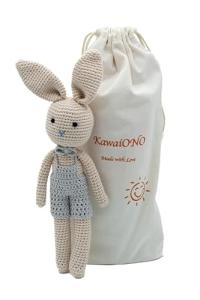 KawaiOnO Bunny Family, Bunny Dad, Handmade Bunny Crochet Plushie Doll, Amigurumi Doll, Baby/Toddler Doll (Bunny Dad)