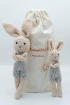 KawaiOnO Bunny Family, Bunny Dad, Handmade Bunny Crochet Plushie Doll, Amigurumi Doll, Baby/Toddler Doll (Bunny Dad)