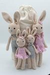 KawaiOnO Bunny Family, Bunny Dad, Handmade Bunny Crochet Plushie Doll, Amigurumi Doll, Baby/Toddler Doll (Bunny Dad)