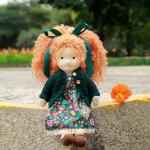 BlissfulPixie Handmade Waldorf Doll- Hanne 12", Soft Girl Rag Doll with Cute Stuffed Plush, Ideal First Doll for Babies & Toddlers