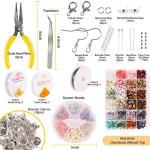 Crystal Beads for Jewelry Making, 2800PCS Natural Crystal Bead Gemstone Chip Beads for Earring Ring Making Kit with Spacer Beads Earring Hooks Pendants Charms Wire String for DIY Bracelets Beading Kit