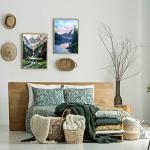 Fycert Paint by Numbers Kit for Adults Kids - Crafts DIY Paint by Numbers Kits for Beginners - Color by Numbers Pack on Canvas Painting Kit - Acrylic Paint on Mountains Lake