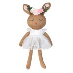 JUSTQUNSEEN Ballerina Doll Handmade Stuffed Animal Bunny Plush Animal Doll, Plush Toy Bunny Stuffed Animals for Girls Easter Stuffed Animal on Birthday Christmas Eastermothers Day Gifts