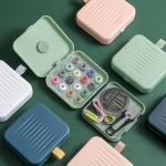 【Latest Models】Portable Travel Home Small Magnetic Sewing Box, Mini Sewing Kits Storage-Box, Beginners DIY Sewing Thread Needle Threader Scissors Kit（Pink).Boxes Home and Travel Quick Fix Sewing Kit