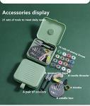 【Latest Models】Portable Travel Home Small Magnetic Sewing Box, Mini Sewing Kits Storage-Box, Beginners DIY Sewing Thread Needle Threader Scissors Kit（Pink).Boxes Home and Travel Quick Fix Sewing Kit
