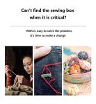 【Latest Models】Portable Travel Home Small Magnetic Sewing Box, Mini Sewing Kits Storage-Box, Beginners DIY Sewing Thread Needle Threader Scissors Kit（Pink).Boxes Home and Travel Quick Fix Sewing Kit