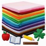 Reginary 120pcs Felt Fabric Sheets Felt Squares Assorted Color Felt Craft Sheets for DIY Sewing School Projects Patchwork Party Decoration, 40 Colors (12 x 8 Inch, 120 Pcs)