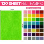 Reginary 120pcs Felt Fabric Sheets Felt Squares Assorted Color Felt Craft Sheets for DIY Sewing School Projects Patchwork Party Decoration, 40 Colors (12 x 8 Inch, 120 Pcs)